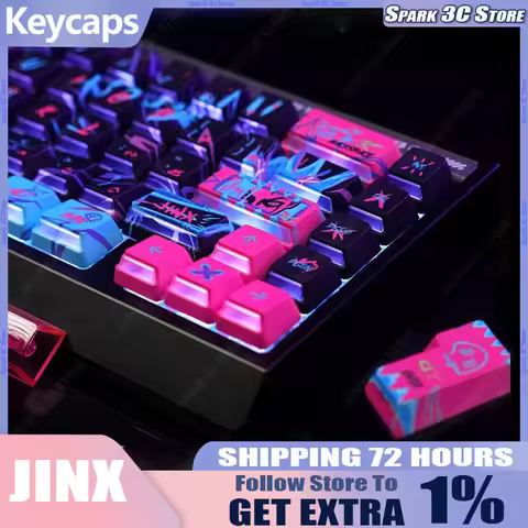 Titan Nation Jinx Keycaps Mechanical Keyboard Original/Nuclear Power Height PBT+PC Side-Engraved Tra