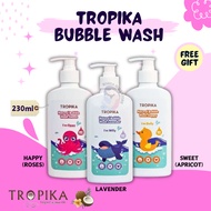 TROPIKA NATURAL BUBBLE WASH for kids Melembut & Melembabkan Kulit, Merawat Kulit Kepala Berkuping