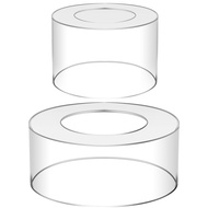 3/2Pcs Acrylic Cake Display Board Round Cake Stand Dessert Display Holders Cake Refillable Board Bas