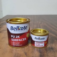 Belkote pu 2k epoxy surfecer primer gray 250 mili poxi cat dasar abu abu