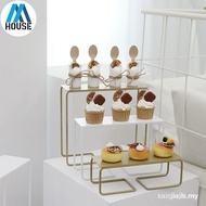 Shiny Golden Simple Cake Stand European-style Wedding Ladder Dessert Stand Cold Meal Tea Break Pastr