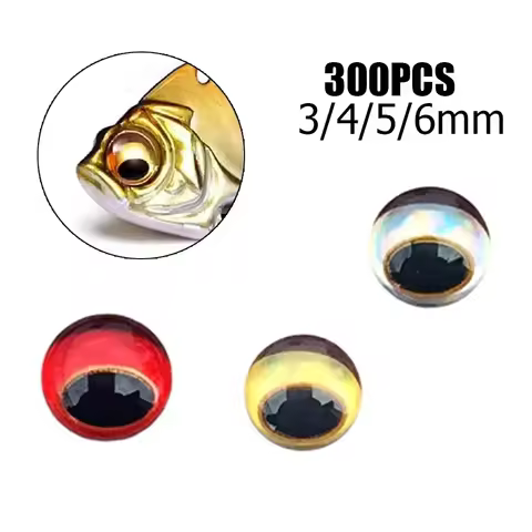 300Pc Fish Eye Snake Pupil Red 3D Soft Molded Eyes Self Adhesives Sticker Holographic Fishing Lure E
