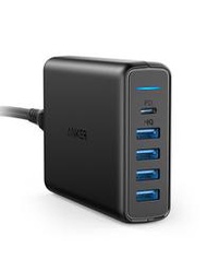 〔SE現貨〕日本 Anker PowerPort I PD USB-C PD快速充電 5孔 60W 充電器 黑色 白色