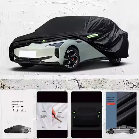 For Honqi EH7 Anti-UV Sun Shade Rain Snow Resistant Black Cover Dustproof Car umbrella Full Car Cove