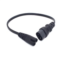 Short 30cm IEC320 C7 to C8 extension cords,C8-C7 IEC Jumper Cable With Swith, Male to Female 2PIN po