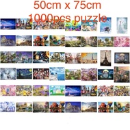 PUZZLE (1000PCS) 50cm X 75cm Children and Adult Puzzle Landscape  & Verticle design Puzzle & Puzzle 