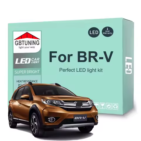 6Pcs Car Accessories For Honda BR-V BRV 2016 2017 2018 2019 2020 2021 2022 Canbus Dome License Plate