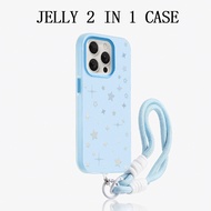 GANTUNGAN 2 In 1 Jelly Lanyard Wavy Starbiru Casing Xiaomi 15T Pro C85 F7 C71 C75 C65 poco M7 Plus G