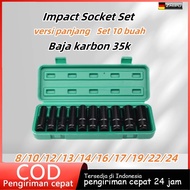 ZHIPU Socket Wrench Socket Electrical Wrench Socket Impact Socket Set 1/ 2 inch 10 pcs Extension Soc