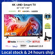 R&amp;R UHD Smart TV 55inch 43inch 32inch 4K Android TV Digital TV Frameless TV | Quantum Colors | GooglePlaystore | HDR10