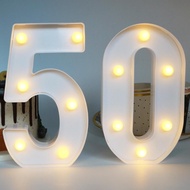 H:7.88 inches Light Up Numbers 50 Sign for Wedding Anniversary, 50th Birthday Party Decorations for 