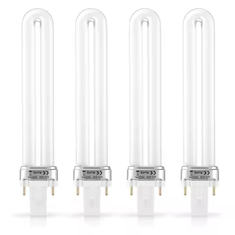 SYW-Not Inductance 9W 365Nm U-Shaped Electronic Replacement Bulb Tube, 6-Pack For Nail Art Dryer UV 