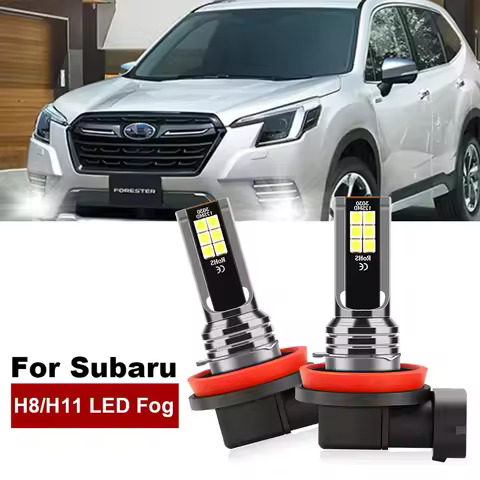 2pcs LED Fog Light Bulb 6000K Lamp H8 H11 H16JP For Subaru Forester SJ SK WRX STI Outback BR BS Lega