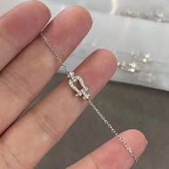 9.13 Horseshoe Buckle Bracelet Female Sterling Silver 18K Gold Gold Bracelet Bracelet Diamond Pure G