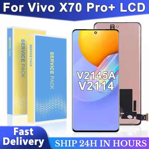 AMOLED For Vivo X70 Pro PLus V2145A V2134A LCD Display Touch panel Screen Digitizer Assembly Replace