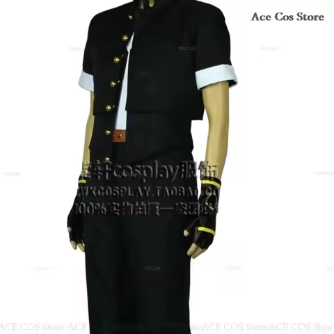 ss23Kyo Kusanagi Cosplay Costume Wig King of Kyo Black Suit Game KoF Role Play Men Fighter Classic O