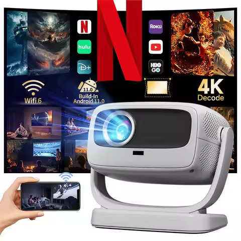 2025 New Projector Home Ultra HD Portable Projector Home Cinema Small gimbal Projector