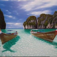 Phi Phi Islands painting oil painting on canvas 80X120 cm.