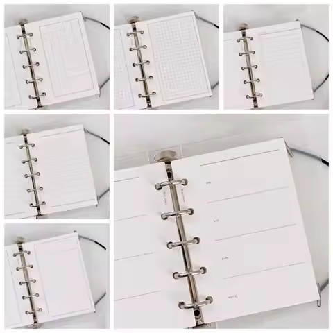 50Sheets M5 A8 Loose-Leaf Notebook Refill Paper 5-hole Line Grid Inner Refill Binder Paper Pages Dai
