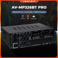 Sunbuck Audio Amplifier Bluetooth HiFi USB Adjustable USB MP3 FM 1000W - AV-MP326BT PRO