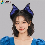 SUYO Animal Headdress Cosplay, Handmade Soft Bat Ears Headband, Gothic Faux Fur Realistic Furry Furr