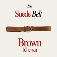 (พร้อมส่ง) MUSTNIMAL | Suede belt เข็มขัดหนังกลับ V1