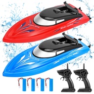 GIMMYFIVE 2-Pack 10 km/h 2.4GHz RC Boat for Pools and Lakes - Remote Control Boats for Kids and Adul