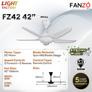 【VALUE DEAL】FANZO FZ56 FZ42 DC Motor Ceiling Fan Remote Control 5 Blades 24 Speeds Baby Ceiling Fan 