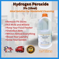 🔥H2O2 Hydrogen Peroxide 3% 过氧化氢 Food Grade 2.5L 🔥 Ready Stock and We are ship out parcel as usual du
