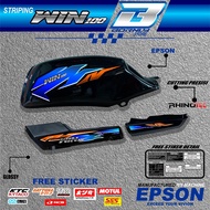 Honda WIN 100 Simple Motorcycle Striping with Many Anti-Fade Variations (WN 02)