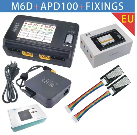 ToolkitRC M6D V3 500W 15A DC Dual Channel MINI Smart Charger Discharger For 1-6S Lipo Battery FPV Mo