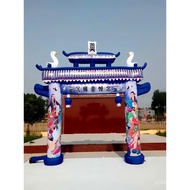 Six Luminous Painted Inflatable 5ZW Inflatable Rainbow Door Beige Funeral 5 Funeral Luminous White R