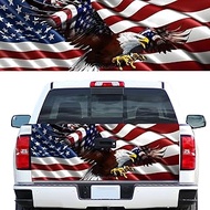 Turck Tailgate Wraps Decals - 66x23.6 in Tailgate Decals for Trucks, American Egale Flag Tailgate Gr