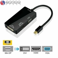 MYROE DP to HDMI/DVI/VGA Converter, 1080P Display Port 3 in 1 Converter, High Quality Cable Mini Adapters Adapter Cable Suitable For 4k Laptops And Desktops