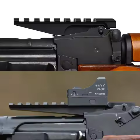 AK47/AK74 1913 Picatinny Rear Top Rail Mount Convert Riser Scope Bracket Adapter Base AK Rear Sight