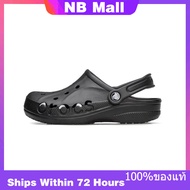 ของแท้พิเศษ Crocs Classic Baya Clog Black Shoes Non-Slip Thick Sole Beach Sandals 10126-001 รองเท้าผ