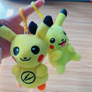 Mainan Plush Pokemon Pikachu Tersenyum Ketawa Gantungan Kunci Beg Loket Hadiah Kecil Kartun
