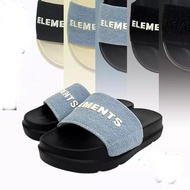 ELements Classic Denim unisex sandals with embroidered letters - Elements Denim sandals with embroid