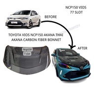 NEW BONNET AKANA CF TOYOTA VIOS NCP150 ( 7 SLOT ) CARBON FIBER