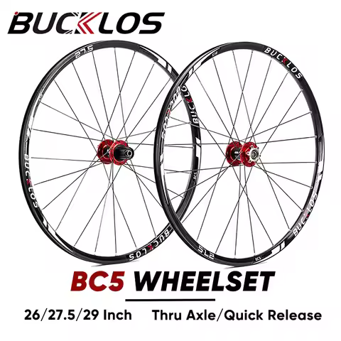 BUCKLOS Bicycle Wheelset 26/27.5/29 inch Mountain Bike Wheel Quick Release Carbon Hub Front Rear MTB
