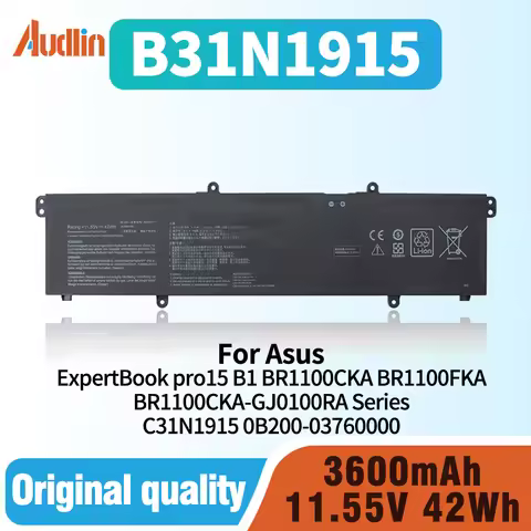 0B200-03760000 C31N1915 B31N1915 Laptop Battery for Asus ExpertBook pro15 B1 BR1100FKA BR1100CKA BR1