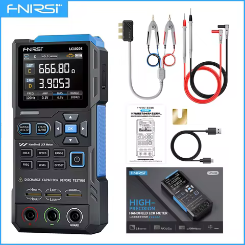 FNIRSI LC1020E High Precision Digital Bridge LCR ESR Tester Resistance Capacitance Inductance Electr