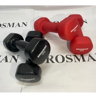 Monolithic rubber-coated dumbbells from 0.5kg to 2kg, physical therapy dumbbells, gym dumbbells
