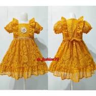Dress Pesta Anak Perempuan Terbaru/Baju Dress Brokat Anak Mewah