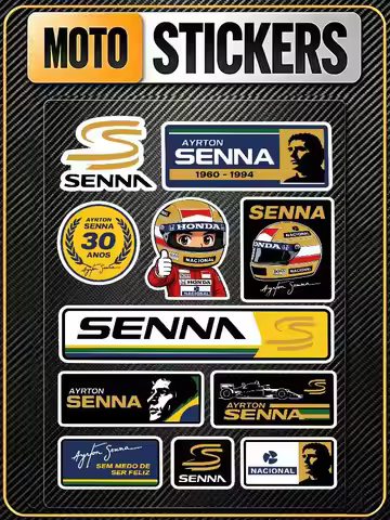 A-Ayrton S-Senna Durable Waterproof Reflective Decor Sticker Scratch Cover For Motorcycle Car Helmet