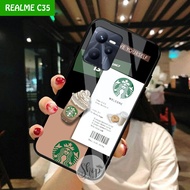 HP Realme C35 Glass softcase - Realme C35 Case - Realme C35 Case - Realme C35 casing - Realme C35 so