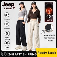 【2-3 days arrive!!!】JEEP SPIRIT Outdoor Windproof and Waterproof Women's Pants Winter Warm Ski Pants