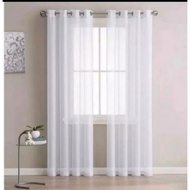White Vitrase Interior Curtains, Smokring Model, 6 waves, 9 and 12 Waves