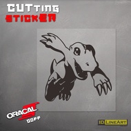 CUTTING STICKER ANIME DIGIMON CHARACTER AGUMON STICKER MOTORCYCLE CAR