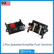 2 Pins 1PC Speaker Box Push Terminal Amplifier Terminal [Terminal Tekan Kotak Speaker Box Terminal A